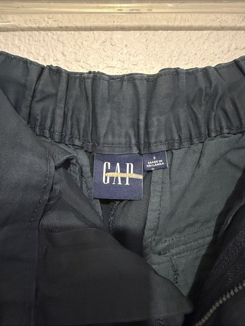 GAP High Rise Pleated Cargo Trousers 100% Cotton Moonless Night Utility - Picture 5 of 8